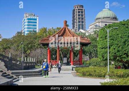Pagode, Pavillon im 228 Peace Memorial Park, Taipeh, Taiwan *** Pagode, Pavillon im 228 Peace Memorial Park, Taipeh, Taiwan Stockfoto