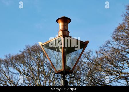 Kupfergaslampe Straßenbeleuchtung im phoenix Park dublin republik irland Stockfoto