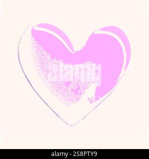 Buntes, handgezeichnetes Herz mit Farbverlauf. Designelemente für Valentinstag, Hochzeit, Geburtstag. Liebe Vektor-Illustration für Poster, Karte, Postkarte Stock Vektor