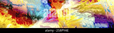 Eine abstrakte Farbmalerei mit digitalem Illustrationshintergrund Stockfoto
