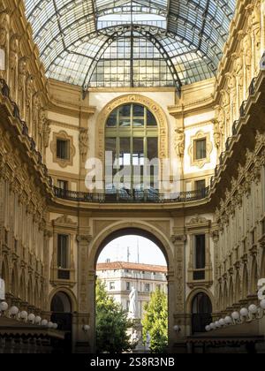 Ein Bild der Galerie Vittorio Emanuele II. In Mailand Italien Stockfoto