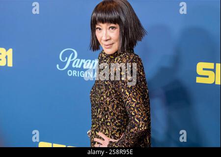 New York, Usa. Januar 2025. Michelle Yeoh nimmt am 22. Januar 2025 an der Uraufführung von Paramount's Star Trek: Section 31 im Jazz im Lincoln Center in New York Teil. (Foto von Thenews2/NurPhoto) Credit: NurPhoto SRL/Alamy Live News Stockfoto