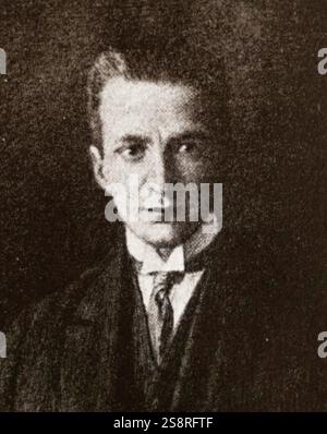 Fotografische Porträt von Alexander Kerenski Fyodorovich (1881 - 1970). Russische Rechtsanwalt und Politiker, der als der zweite Minister-Chairman der Russischen Provisorischen Regierung zwischen Juli und November 1917 serviert. Vom 20. Jahrhundert Stockfoto