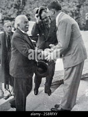 Foto: David Lloyd George (1863-1945) Ehemaliger Schatzkanzler, Treffen mit Adolf Hitler (1889-1945), österreichisch-deutscher Politiker, war der Führer der Nsdap. Vom 20. Jahrhundert Stockfoto