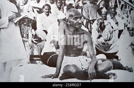 Mohandas Gandhi (1869 - 1948) war der bedeutendste Führer der indischen Unabhängigkeitsbewegung in Britisch - Indien regiert. Nehru (1889-1964 war der erste Premierminister von Indien 1948 Stockfoto