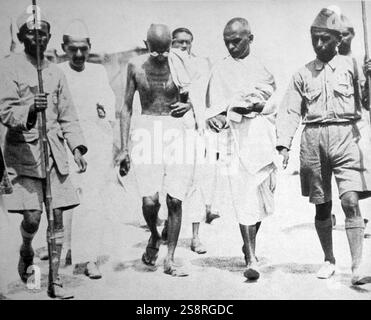Mohandas Gandhi (1869 - 1948) war der bedeutendste Führer der indischen Unabhängigkeitsbewegung in Britisch - Indien ausgeschlossen Stockfoto