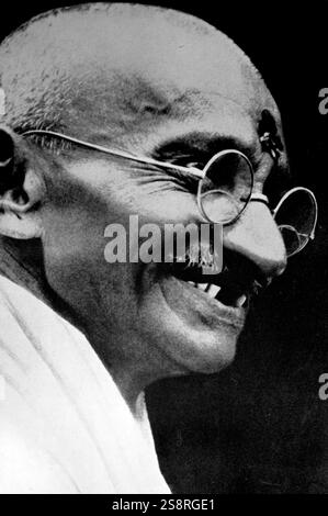 Mohandas Gandhi (1869 - 1948) war der bedeutendste Führer der indischen Unabhängigkeitsbewegung in Britisch - Indien ausgeschlossen Stockfoto