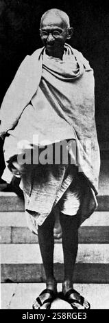Mohandas Gandhi (1869 - 1948) war der bedeutendste Führer der indischen Unabhängigkeitsbewegung in Britisch - Indien ausgeschlossen Stockfoto