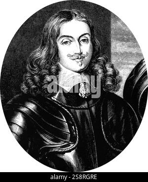 Porträt von Edward Somerset, 2. Marquess of Worcester (1602–1667), einem englischen Adligen, der in der royalistischen Politik tätig war und ein Erfinder war. Datiert aus dem 17. Jahrhundert: Photo12/Ann Ronan Picture Library Stockfoto