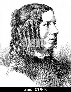 Porträt von Harriet Beecher Stowe (1811 – 1896), ein US-amerikanischer Abolitionist und Autor. Vom 19. Jahrhundert Stockfoto