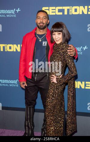 New York, Usa. Januar 2025. Michelle Yeoh und Omari Hardwick nehmen am 22. Januar 2025 an der Uraufführung von Paramount's Star Trek: Section 31 im Jazz im Lincoln Center in New York Teil. (Foto von Thenews2/NurPhoto) Credit: NurPhoto SRL/Alamy Live News Stockfoto