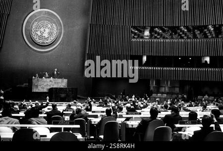 Foto während einer Sitzung der Generalversammlung der Vereinten Nationen genommen. Vom 20. Jahrhundert Stockfoto