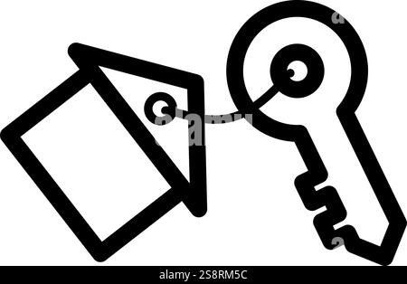Schlüsselsymbolvektor. Geeignet für mobile Apps, Web-Apps und Printmedien. Stock Vektor