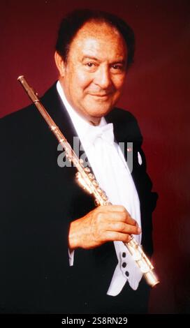 Foto von Jean-Pierre Rampal (1922-2000), ein französischer Flötist. Vom 20. Jahrhundert Stockfoto