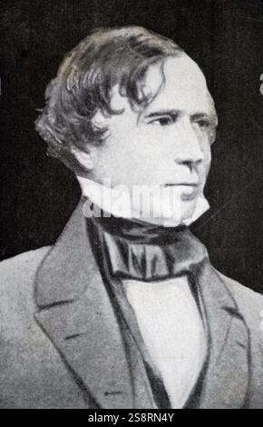 Fotografische Porträt von Franklin Pierce (1804-1869), 14. Präsident der Vereinigten Staaten. Vom 19. Jahrhundert Stockfoto