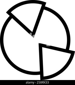 Market Tortendiagramm - Symbolvektor. Geeignet für mobile Apps, Web-Apps und Printmedien. Stock Vektor