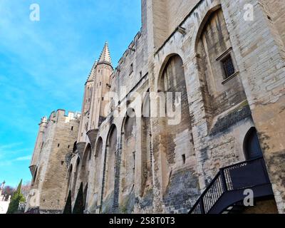 Palais des Papes in Avignon, Frankreich Stockfoto
