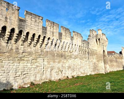 Avignon Mauern in der Altstadt, Südfrankreich Stockfoto