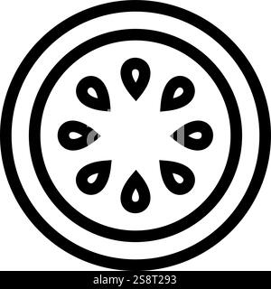 Orangefarbener Slice-Symbol-Vektor. Geeignet für mobile Apps, Web-Apps und Printmedien. Stock Vektor