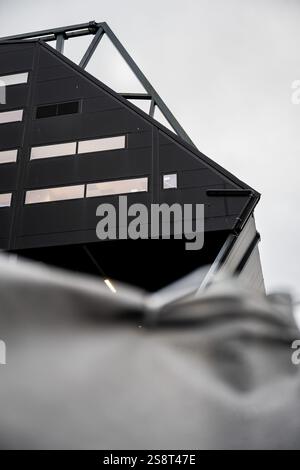 MALMÖ , 23-01-2025 , Malmö neues Stadion , Saison 2024 / 2025 , UEFA Europa League, Fußball. Während des Spiels Malmö - FC Twente, Stadion mit Außenansicht Stockfoto