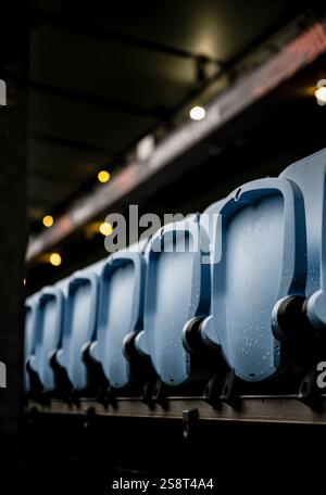 MALMÖ , 23-01-2025 , Malmö neues Stadion , Saison 2024 / 2025 , UEFA Europa League, Fußball. Während des Spiels Malmö - FC Twente, Innenansicht Stadion Stockfoto