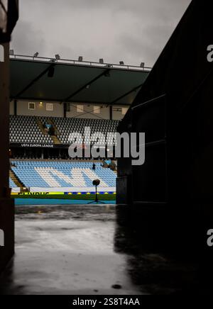 MALMÖ , 23-01-2025 , Malmö neues Stadion , Saison 2024 / 2025 , UEFA Europa League, Fußball. Während des Spiels Malmö - FC Twente, Innenansicht Stadion Stockfoto