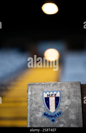 MALMÖ , 23-01-2025 , Malmö neues Stadion , Saison 2024 / 2025 , UEFA Europa League, Fußball. Während des Spiels Malmö - FC Twente, Innenansicht Stadion Stockfoto