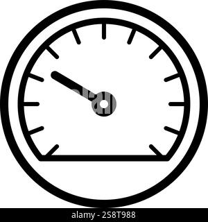 Tachometer-Symbolvektor. Geeignet für mobile Apps, Web-Apps und Printmedien. Stock Vektor