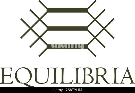 Symmetrisches E-Logo Stock Vektor