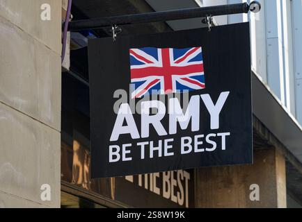 Eine Armee sei das beste Zeichen in einem Karrierebüro der Streitkräfte, Queen Street, Glasgow, Schottland, Großbritannien, Europa Stockfoto