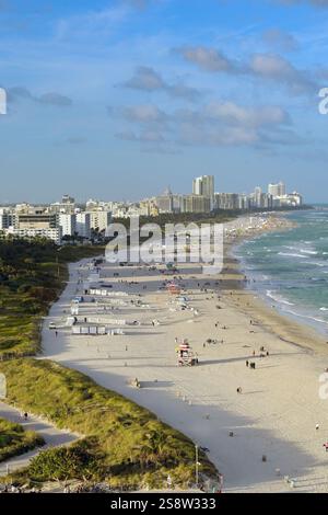 Miami, Florida, USA - 4. Januar 2025: Malerischer Blick auf Miami South Beach Stockfoto
