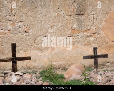 Arizona, Tumacacori National Historic Park, San Jose de Tumacacori, Friedhof, erste Beerdigung 1822 Stockfoto