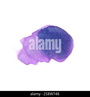 Lilafarbenes Aquarell mit traumhaften Verläufen und glatter Textur. Ideal für stilvolle Designs, moderne Kunstwerke oder kreative Hintergründe mit Blumenmotiven Stockfoto