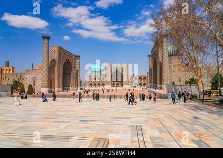 Registan-Platz in Samarkand, Usbekistan Stockfoto