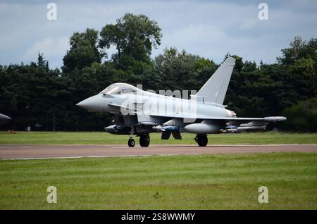 Eurofighter Typhoon Überschallflugzeug des Militärjets Stockfoto