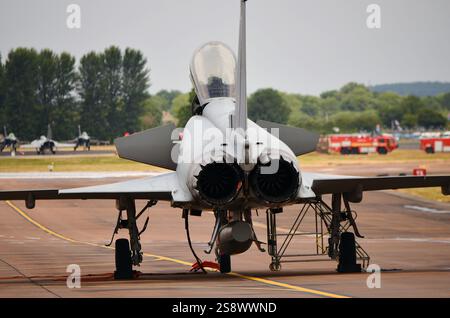 Eurofighter Typhoon Überschallflugzeug des Militärjets Stockfoto