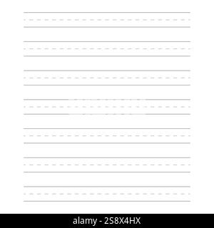 Gestrichelte horizontale Linien. Minimaler abstrakter Vektor. Wiederholtes einfaches Muster. Schwarz-weiß-Design. Stock Vektor