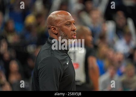 Orlando, Florida, USA, 23. Januar 2025, Portland Trail Blazers Cheftrainer Chauncey Billups im Kia Center. (Foto: Marty Jean-Louis/Alamy Live News Stockfoto