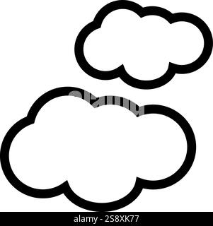 Vektor des Symbols „Wolken“. Geeignet für mobile Apps, Web-Apps und Printmedien. Stock Vektor