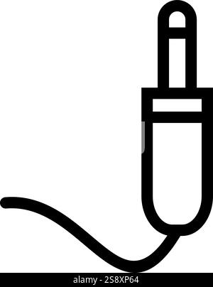 PIN-Symbolvektor für Kopfhörer. Geeignet für mobile Apps, Web-Apps und Printmedien. Stock Vektor