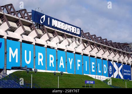 Aktenfoto vom 08/23 des Scottish Gas Murrayfield Stadions. Home Advantage in drei der ersten vier Spiele bietet ???Reife????? Schottland ist eine klare Gelegenheit, sich in diesen sechs Nationen zu behaupten. Ausgabedatum: Freitag, 24. Januar 2025. Stockfoto