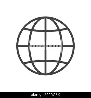 Linie Symbol Web Globe Design Vektor Illustration Stock Vektor