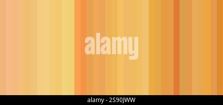 Eine minimalistische Vektorgrafik, die das Wesen eines Sonnenuntergangs im Sommer festhält. Die vertikalen Streifen von Orange und Gelb wecken Wärme und Ruhe Stock Vektor
