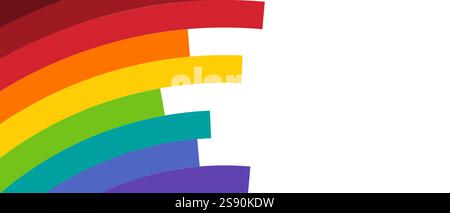 Sauberes und modernes Regenbogendesign in modernem und minimalistischem Stil, isoliert auf weißem Hintergrund Stock Vektor