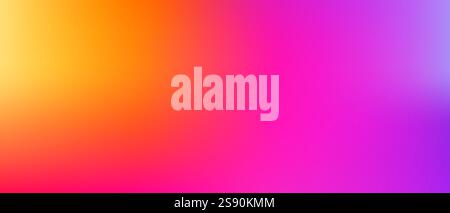 Abstrakter farbenfroher und fließender Farbverlauf mit leuchtenden Farben von Orange, Rosa und Lila. Stock Vektor