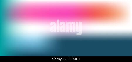 Visuell ansprechender verschwommener Verlaufsvektor-Hintergrund mit einer harmonischen Mischung aus dunkelblauem grünem Rosa Stock Vektor