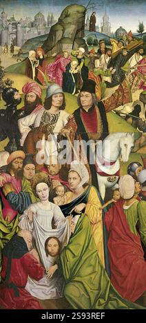 Derick Baegert - Christus trägt das Kreuz und Veronica mit dem Sudarium, 1477–1478, heute im Thyssen-Bornemisza-Museum in Madrid Stockfoto