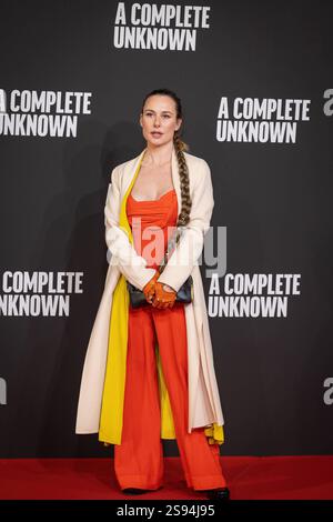 Italienische Premiere des Films A Complete Unknown. Rom, Italien - 17. Januar 2025: Die italienische Schauspielerin Carlotta Rondana während der italienischen Premiere des Films A Complete Unknown von James Mangold im Auditorium Parco della Musica. Rom RM Italien Copyright: XPhotoxbyxGennaroxLeonardix Stockfoto