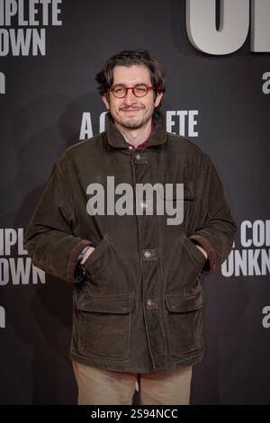 Italienische Premiere des Films A Complete Unknown. Rom, Italien - 17. Januar 2025: Ein Gast während der italienischen Premiere des Films A Complete Unknown von James Mangold im Auditorium Parco della Musica. Rom RM Italien Copyright: XGennaroxLeonardix Stockfoto