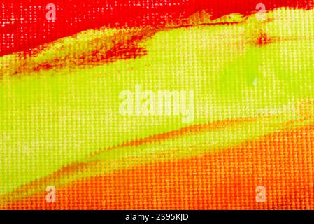 Zeitgenössische abstrakte Acrylmalerei im Hintergrund. Handgemalte Textur. Acrylfarbe auf Leinwand. Abstrakter Kunsthintergrund. Mehrfarbiger Hintergrund. Stockfoto